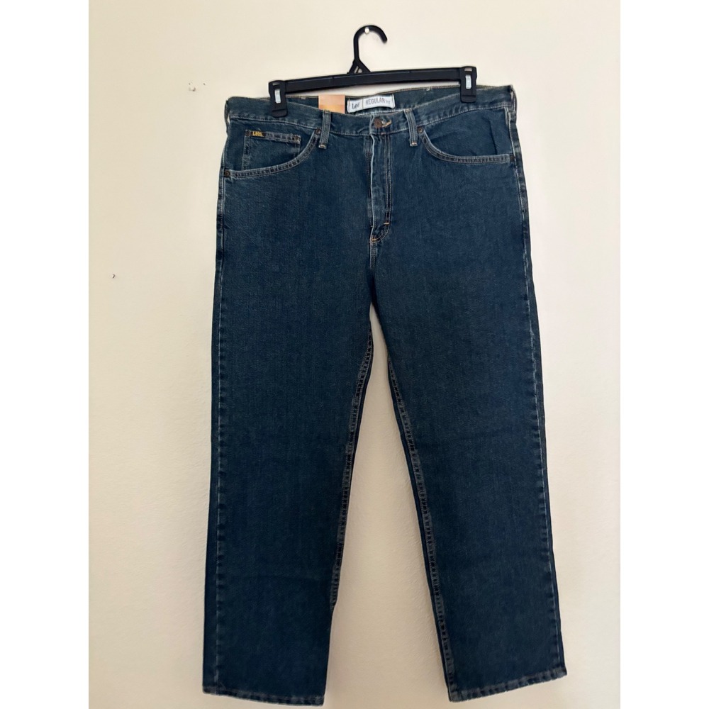 Lee Mens Regular Fit Straight Leg Jeans Quartz Stone Dark Wash 38x30 NWT A 1159